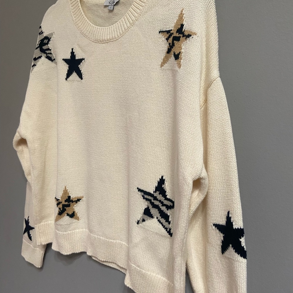 Rails Cream Star Pattern Sweater - Picture 7 of 14